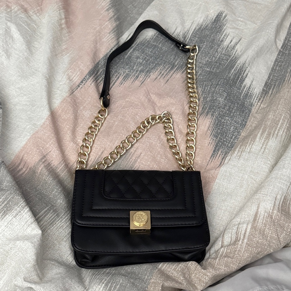 Christian Lacroix Black Mini Bag with Gold Chain